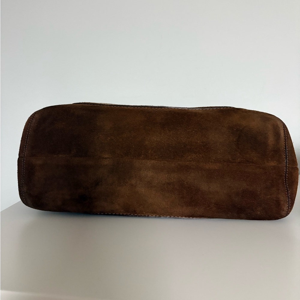 Coach Brown Soho Tote Suede and Canvas bag with leather accents - Picture 4 of 9